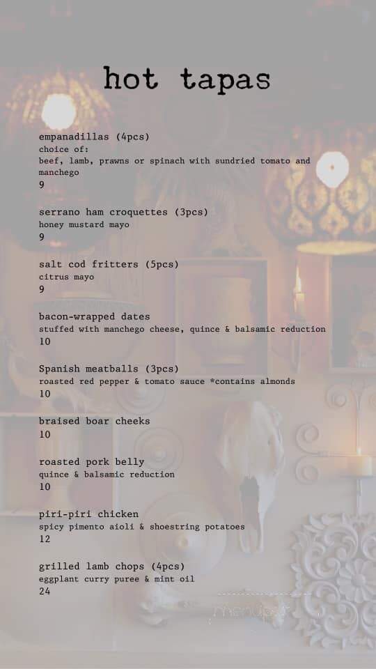 Bodega Tapas and Wine Bar - Edmonton, AB menu_pic