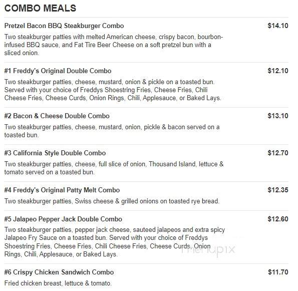 Freddy's Frozen Custard & Steakburgers - Oak Ridge, TN menu_pic