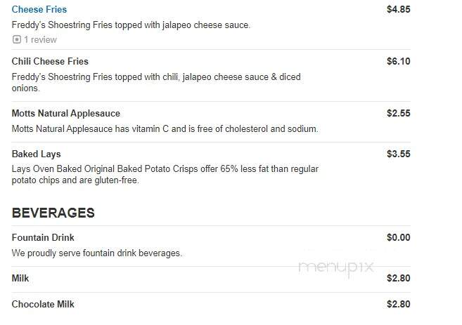 Freddy's Frozen Custard & Steakburgers - Oak Ridge, TN menu_pic