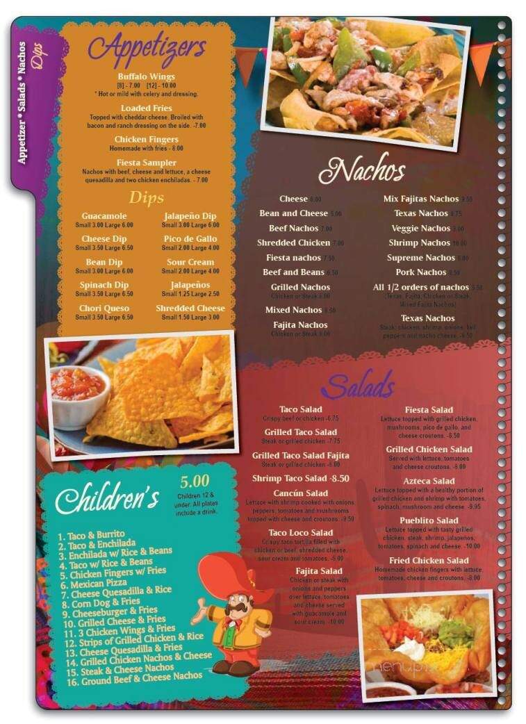 El Paso Mexican Grill - Belton, SC menu_pic