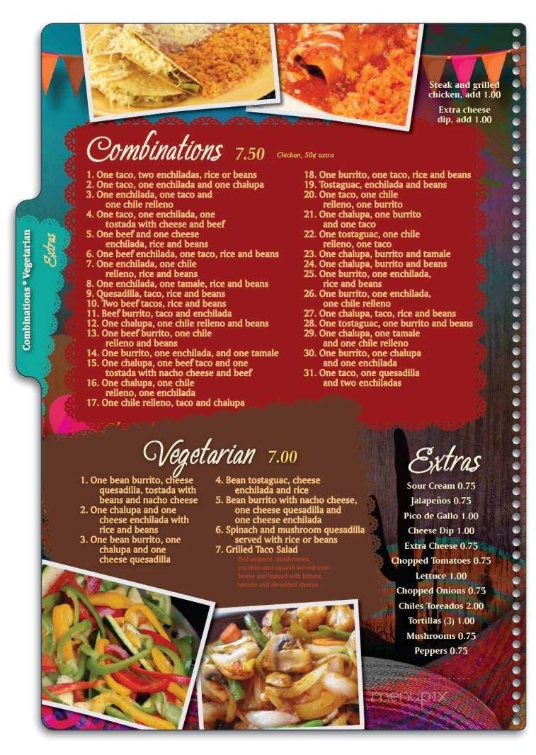 El Paso Mexican Grill - Belton, SC menu_pic