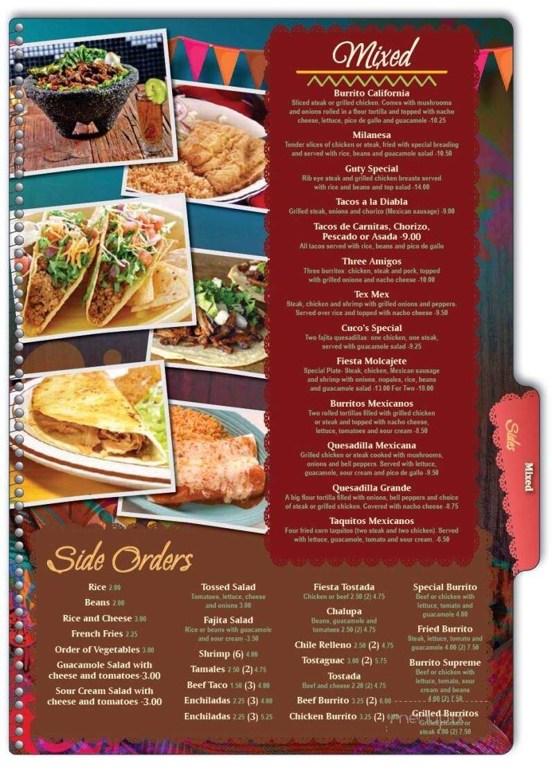 El Paso Mexican Grill - Belton, SC menu_pic