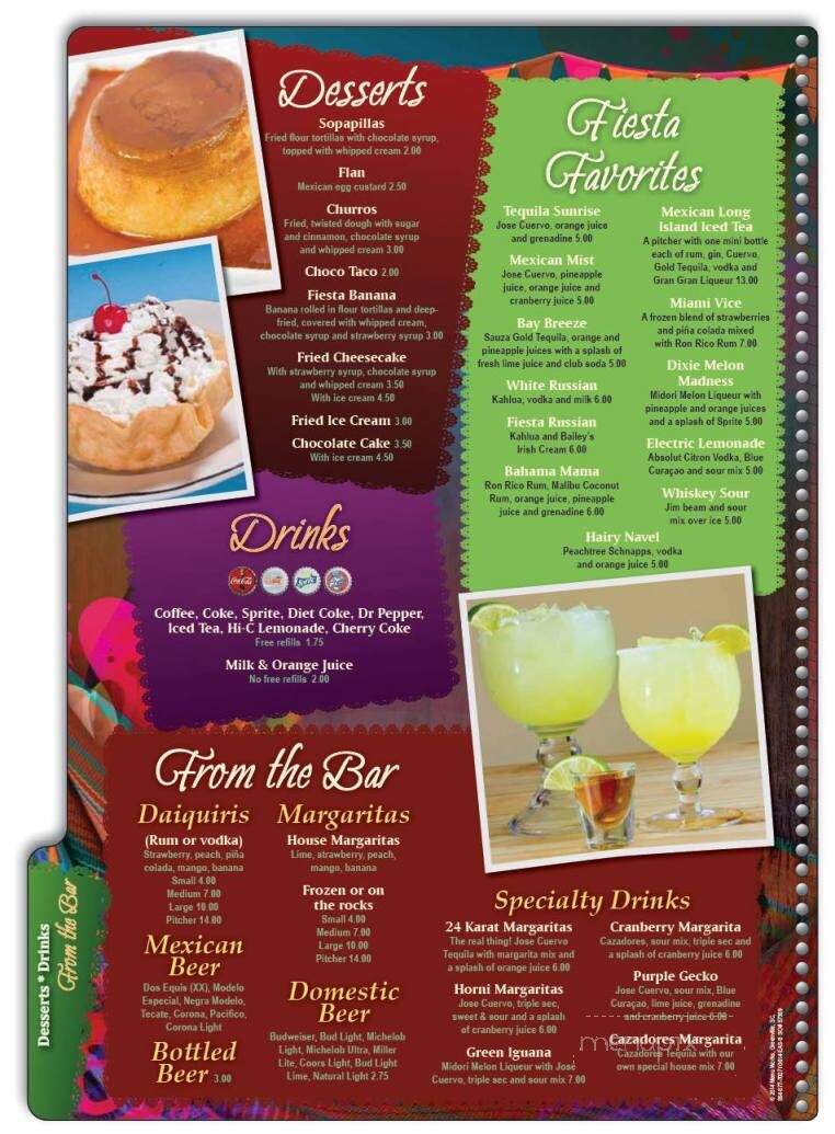 El Paso Mexican Grill - Belton, SC menu_pic