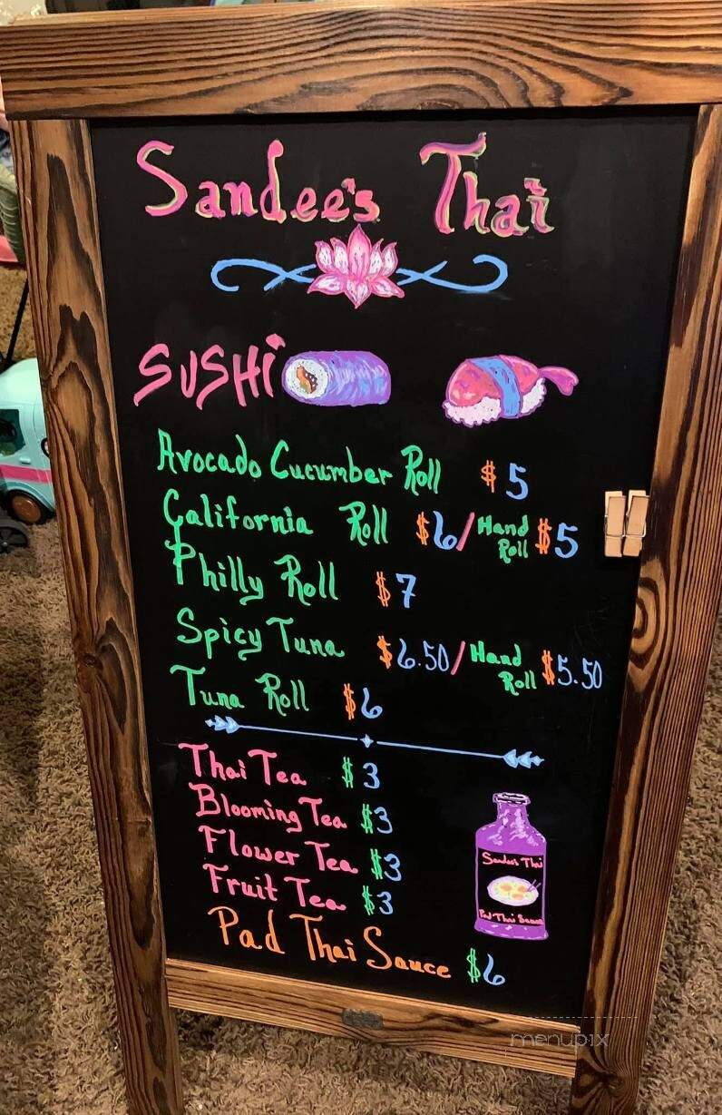 Sandee's Thai Fusion - Janesville, WI menu_pic