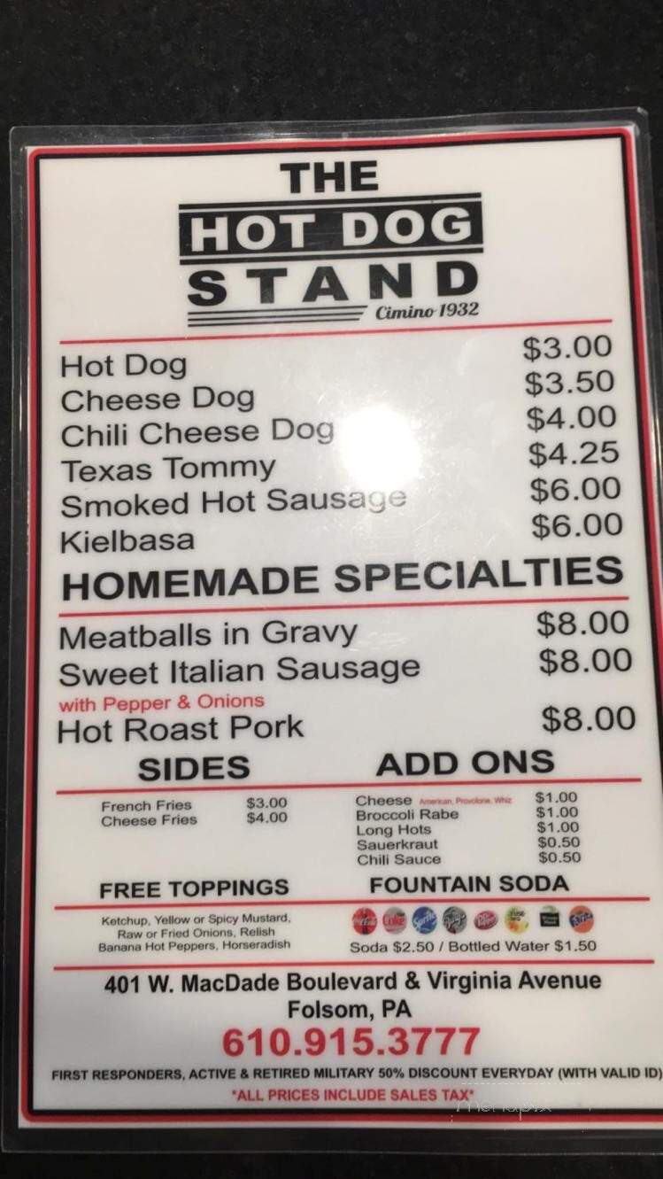 The Hot Dog Stand - Folsom, PA