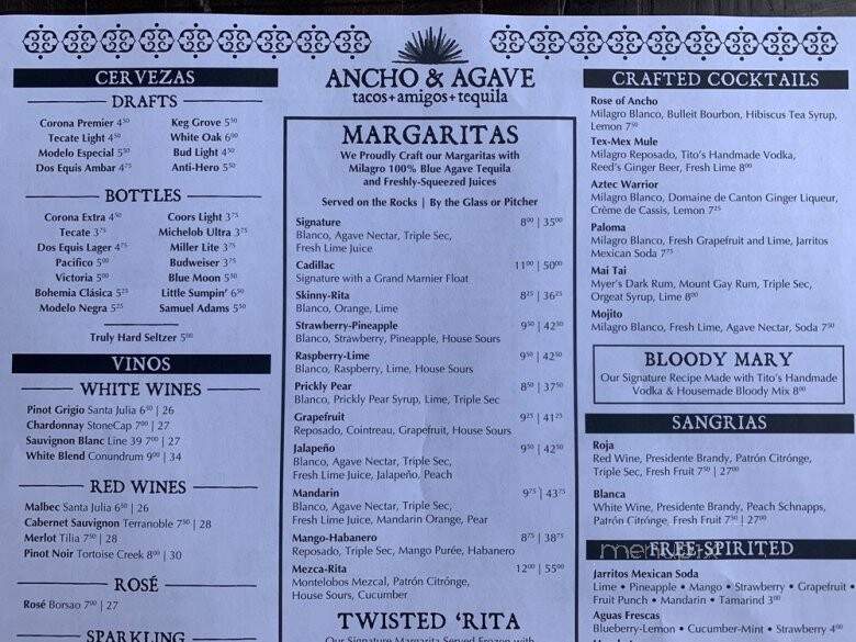 Ancho & Agave - Bloomington, IL menu_pic