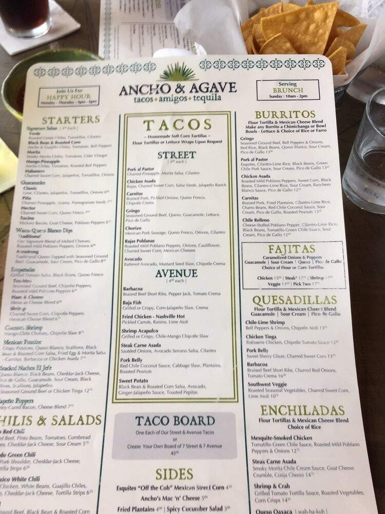 Ancho & Agave - Bloomington, IL menu_pic