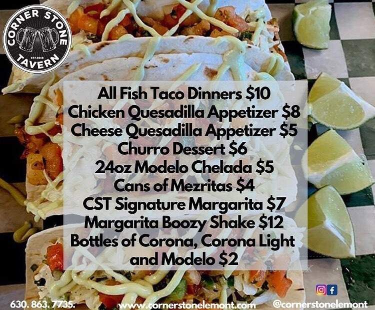 Corner Stone Tavern - Lemont, IL menu_pic