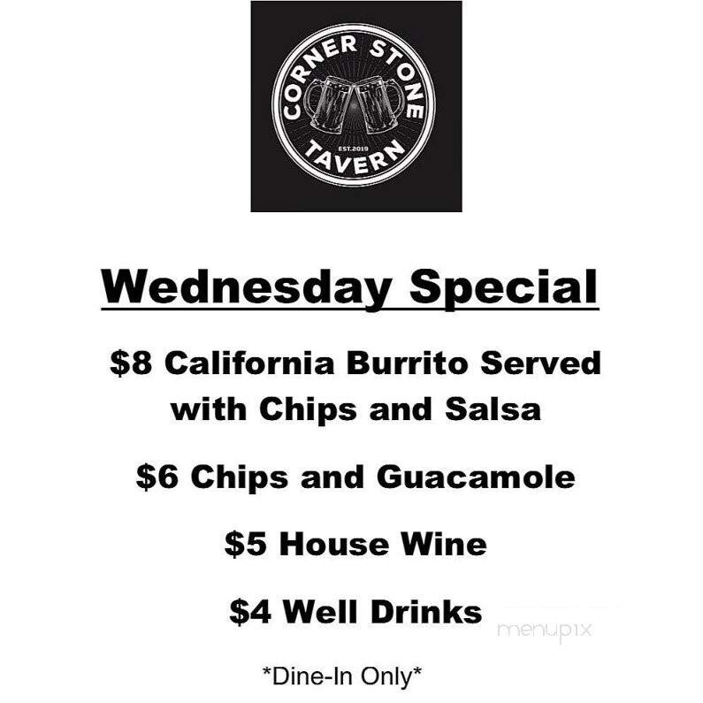 Corner Stone Tavern - Lemont, IL menu_pic