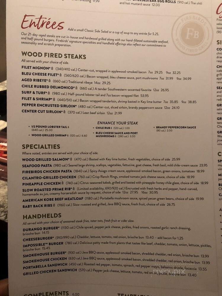 Firebirds Wood Fired Grill - North Wales, PA menu_pic