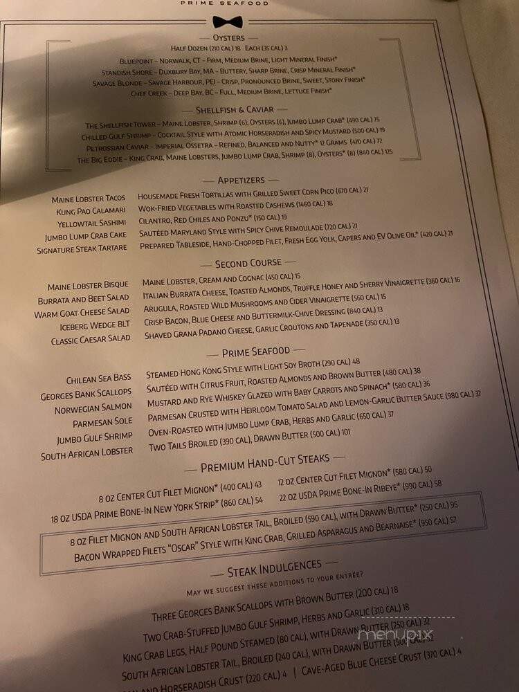 Eddie V's - Burlington, MA menu_pic