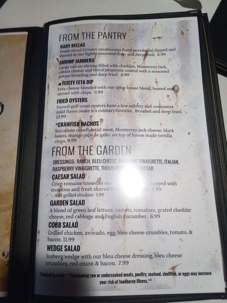 Beaver Lake Bistro - Rogers, AR menu_pic