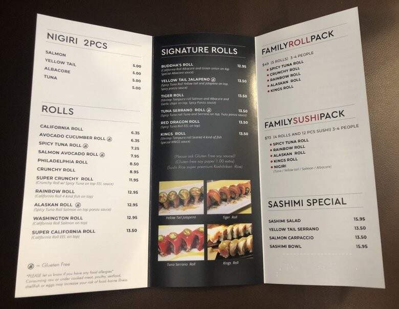 Kabuto Restaurant - Seal Beach, CA menu_pic