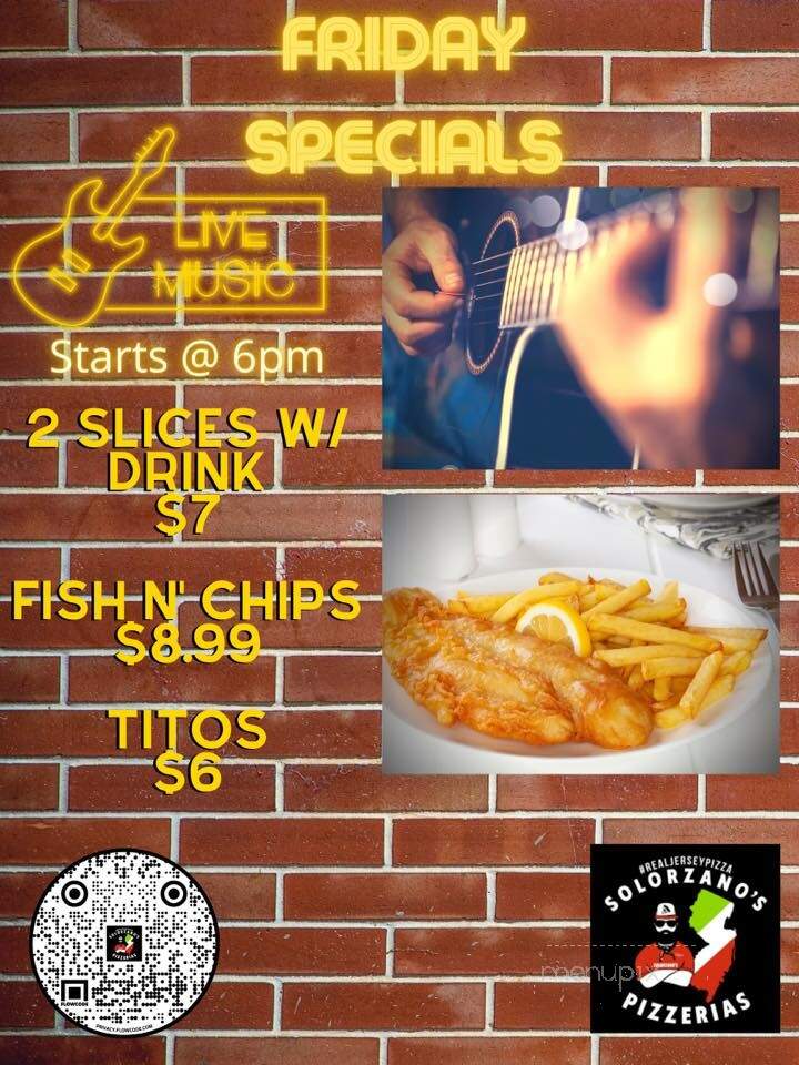 Solorzano's University - Sarasota, FL menu_pic