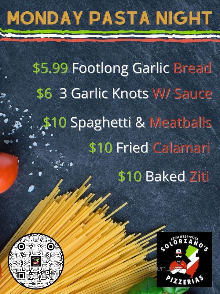 Solorzano's University - Sarasota, FL menu_pic