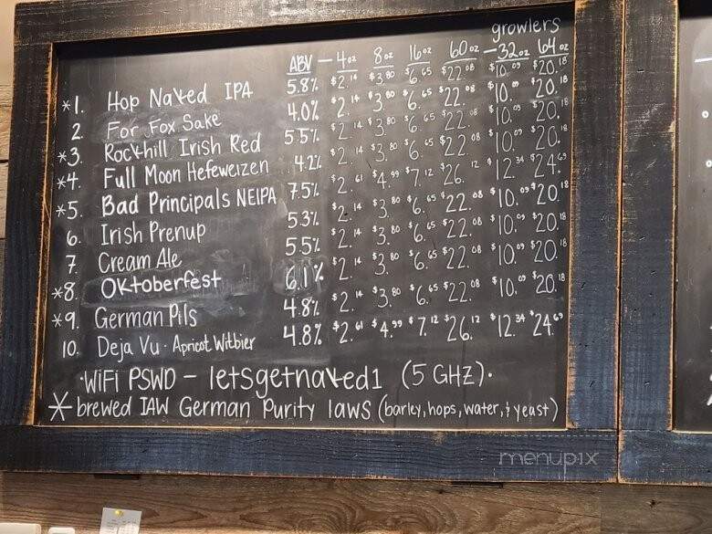 Barley Naked Brewing Company - Stafford, VA menu_pic