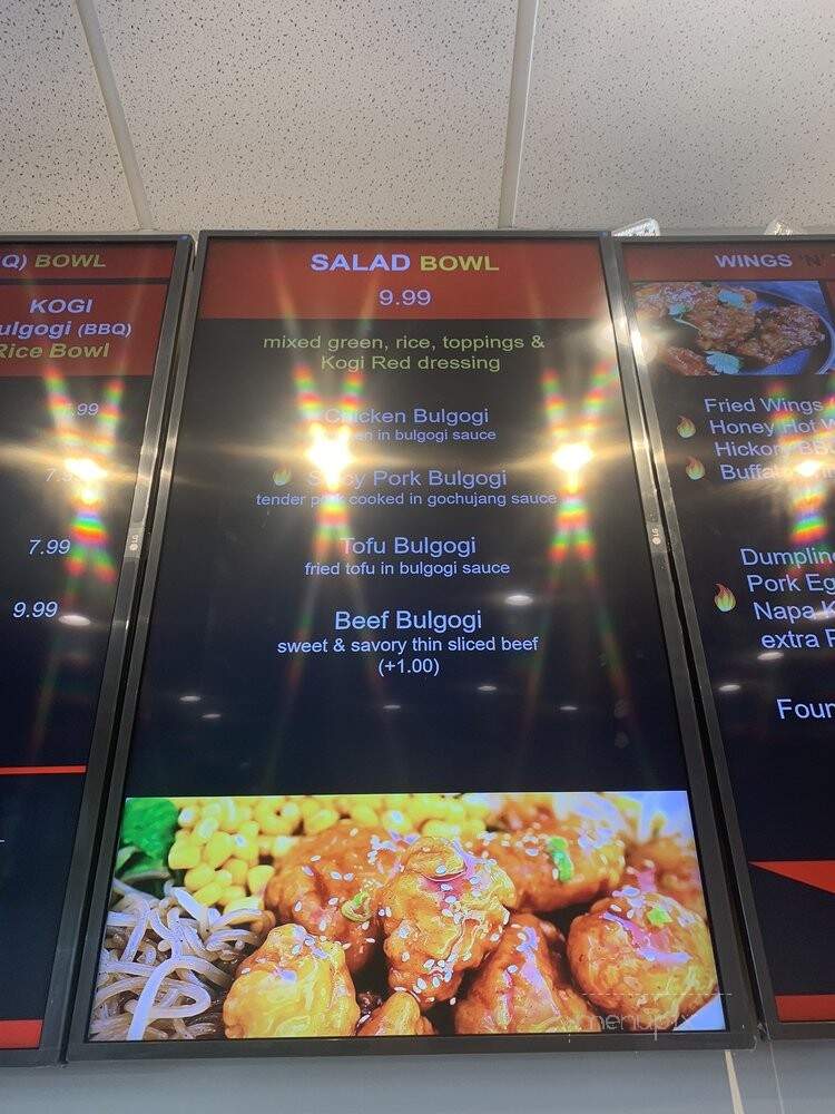 Kogi Asian Grill - Gaithersburg, MD menu_pic