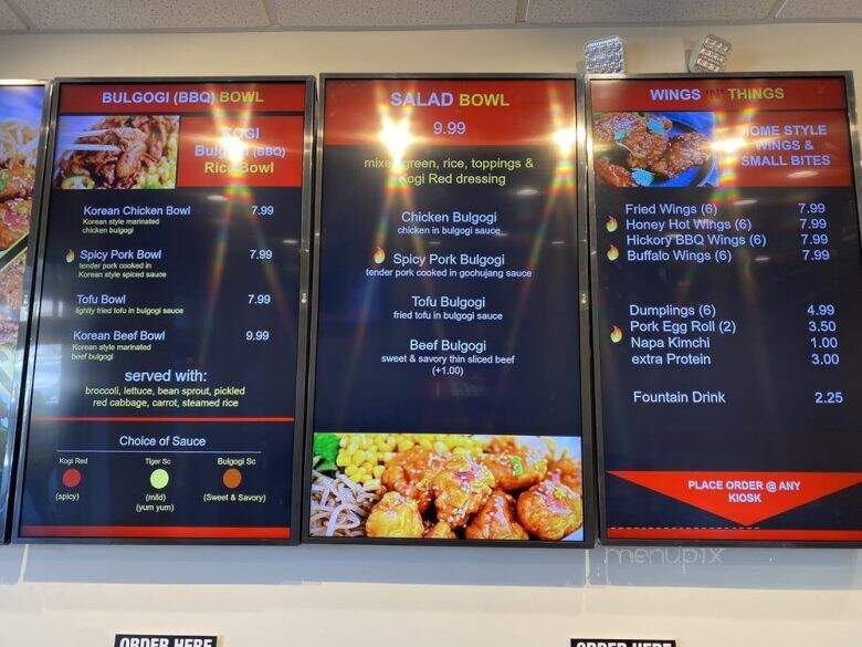 Kogi Asian Grill - Gaithersburg, MD menu_pic