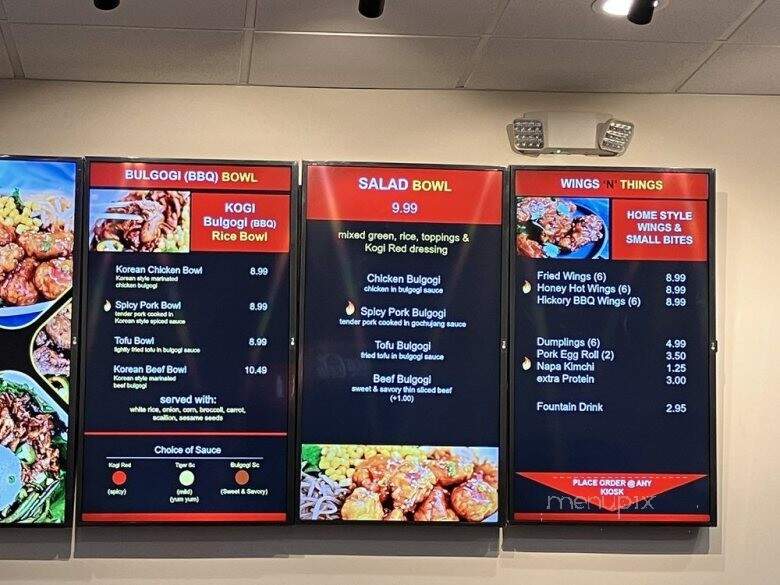 Kogi Asian Grill - Gaithersburg, MD menu_pic