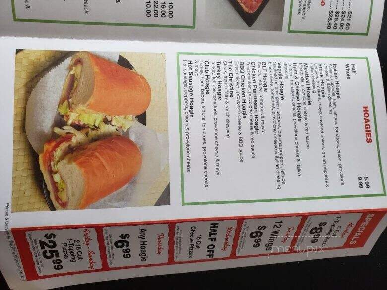 Villa Di Pizza - Aliquippa, PA menu_pic