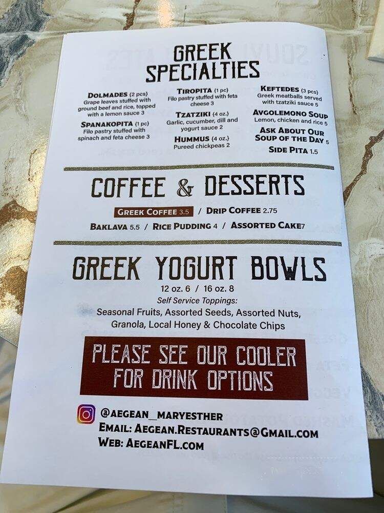 Aegean Express - Mary Esther, FL menu_pic