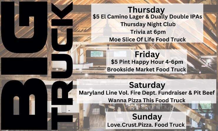 Big Truck Farm and Brewery - Parkton, MD menu_pic