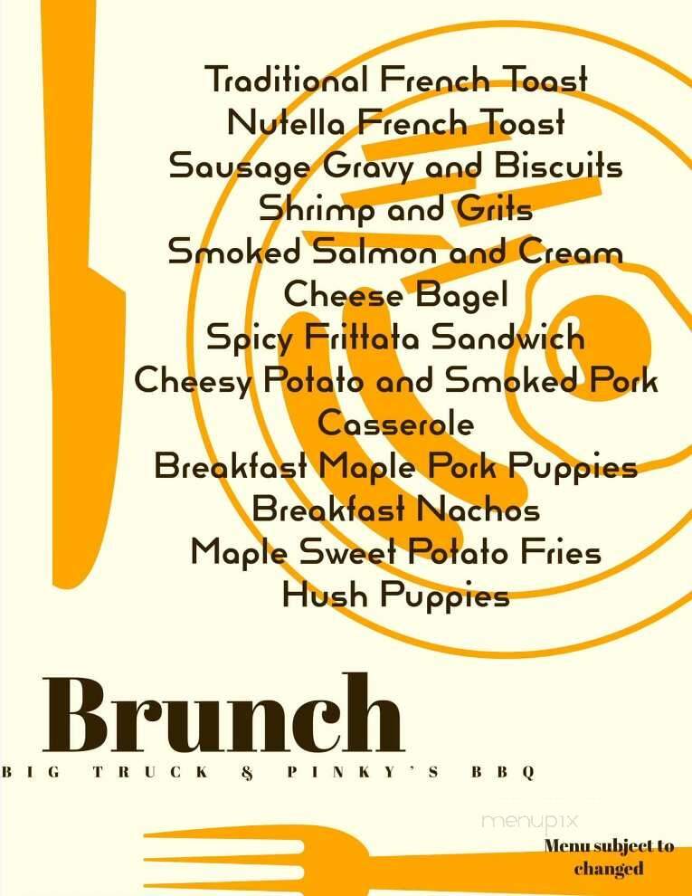 Big Truck Farm and Brewery - Parkton, MD menu_pic