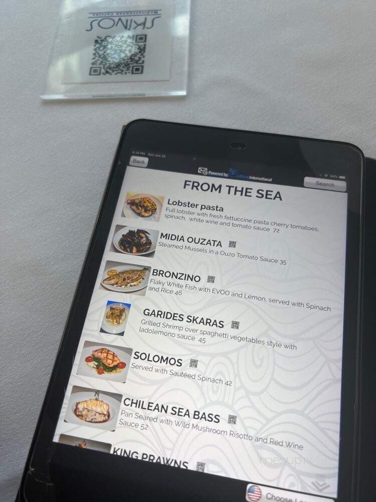 Skinos - New York, NY menu_pic