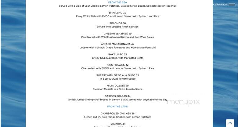Skinos - New York, NY menu_pic