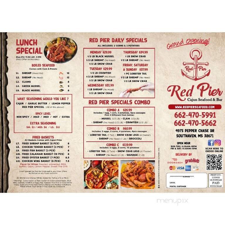 Red Pier Cajun Seafood & Bar - Southaven, MS