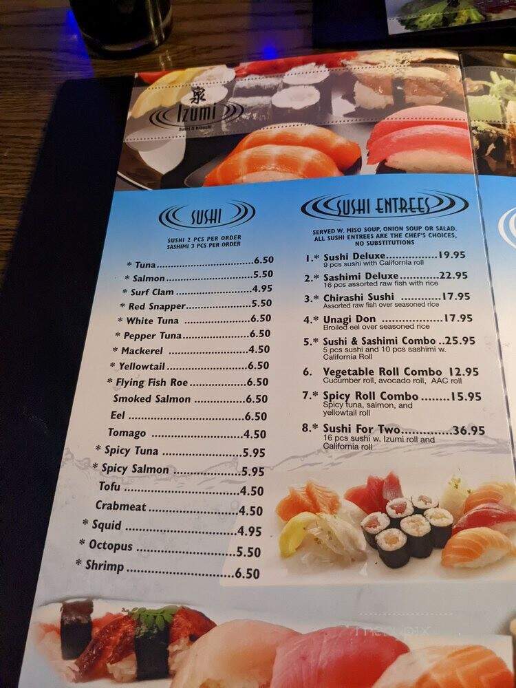 Izumi Sushi - Jamestown, ND menu_pic