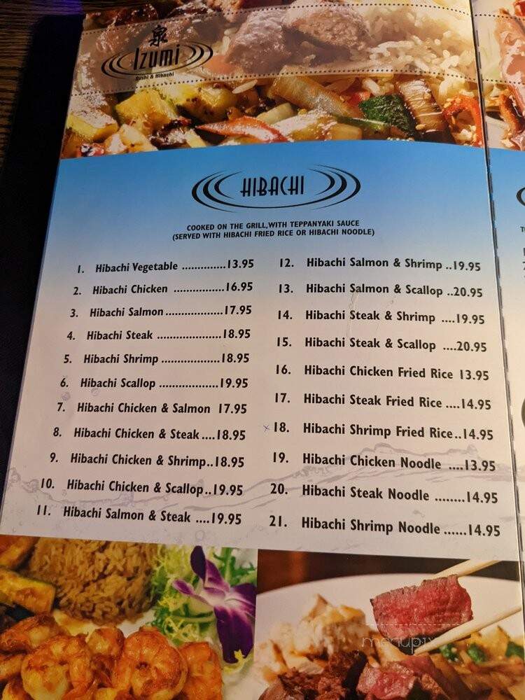 Izumi Sushi - Jamestown, ND menu_pic