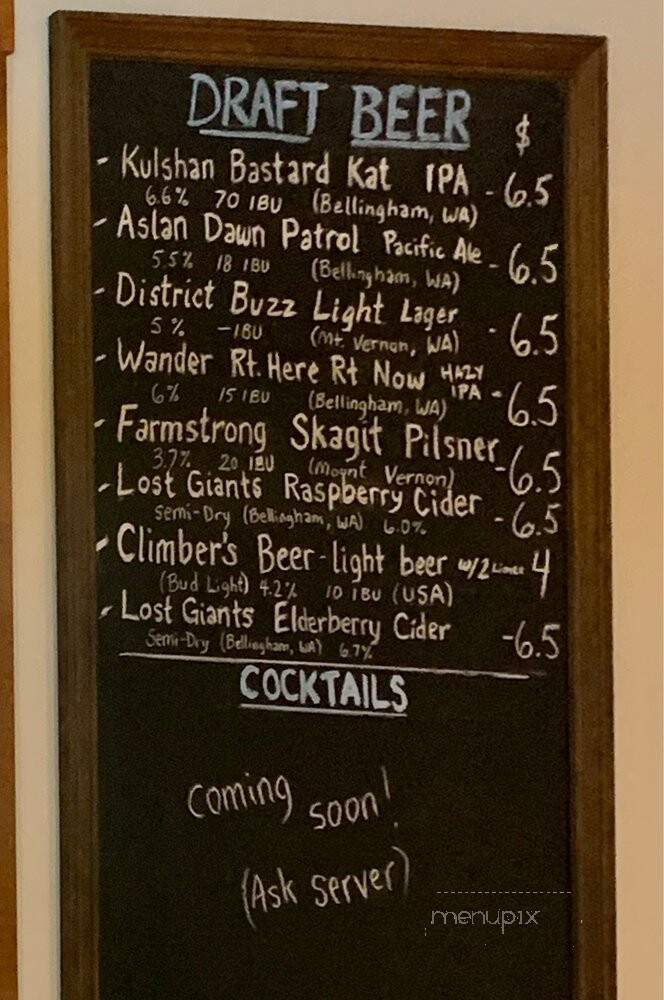 Upriver Grill & Taproom - Marblemount, WA menu_pic