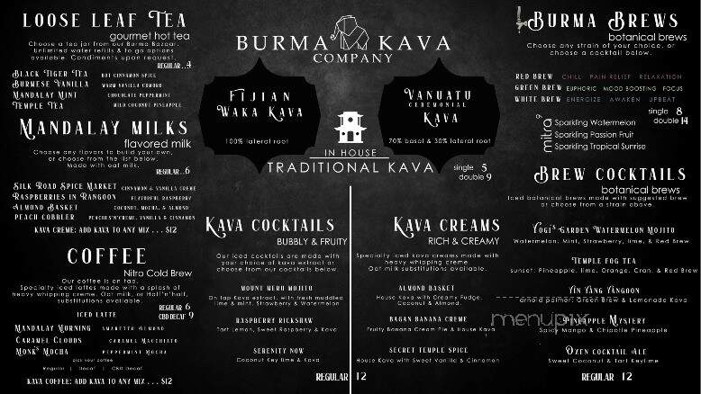 Burma Kava Company - Fort Myers, FL menu_pic