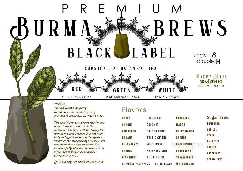 Burma Kava Company - Fort Myers, FL menu_pic