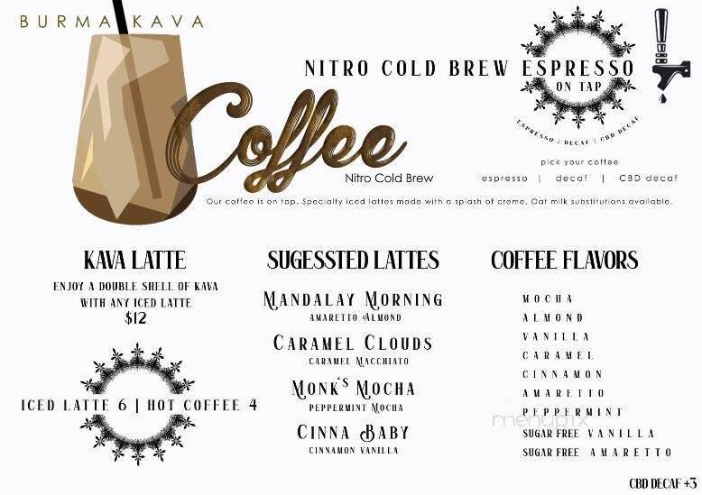 Burma Kava Company - Fort Myers, FL menu_pic