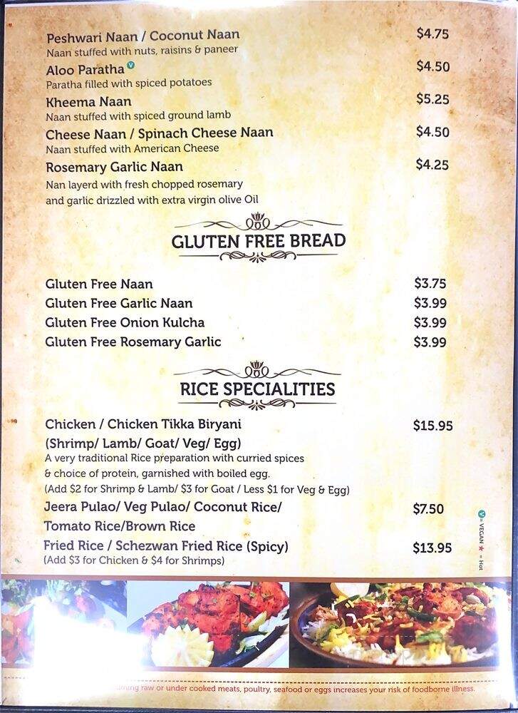 Gymkhana Cuisine Of India - Fishkill, NY menu_pic