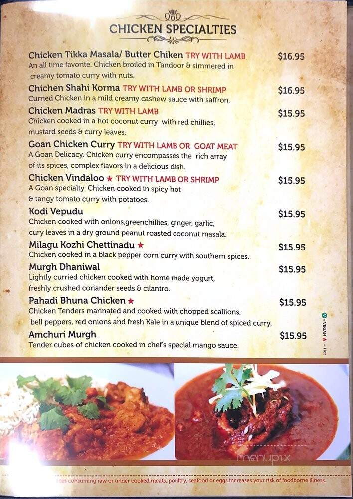 Gymkhana Cuisine Of India - Fishkill, NY menu_pic
