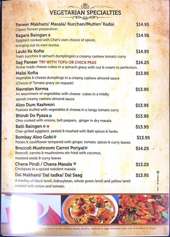 Gymkhana Cuisine Of India - Fishkill, NY menu_pic