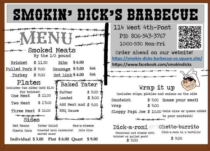 Smokin' Dick's Barbecue - Post, TX