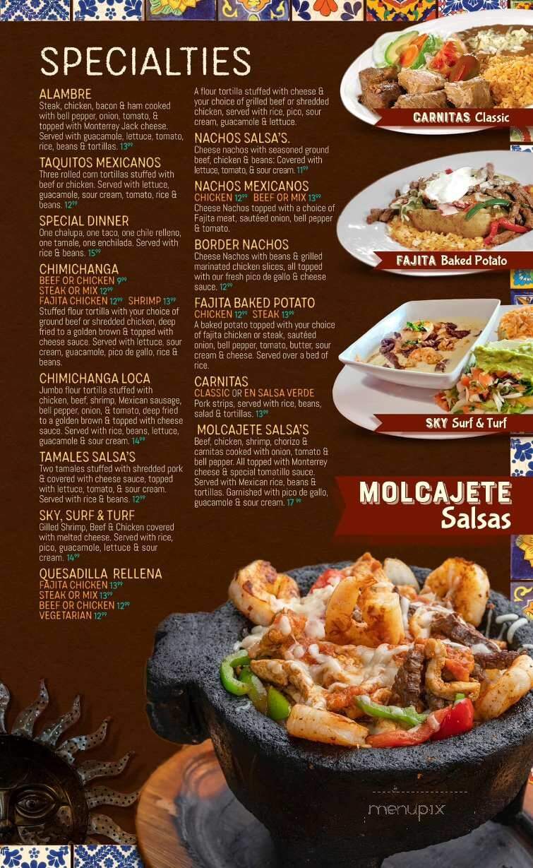 Salsas Mexican Restaurant - Conway, AR menu_pic