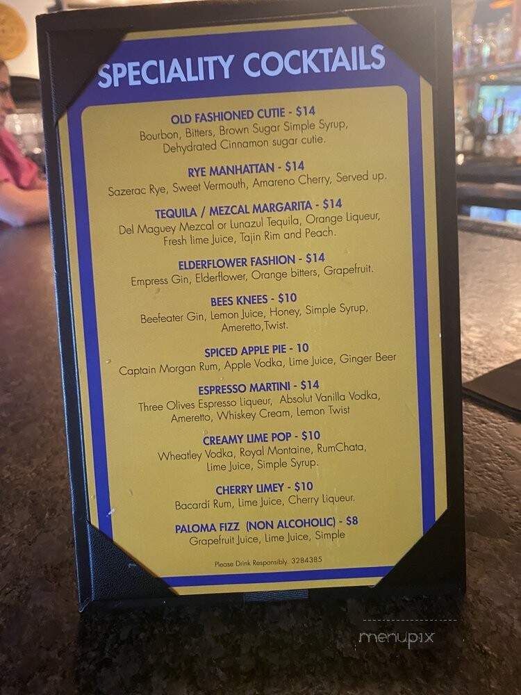 1933 House of Bourbon - Edwardsville, IL menu_pic
