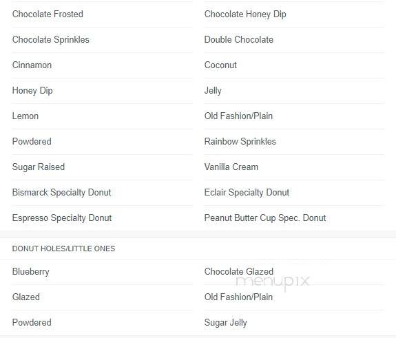 Gourmet Donut - Townsend, MA menu_pic