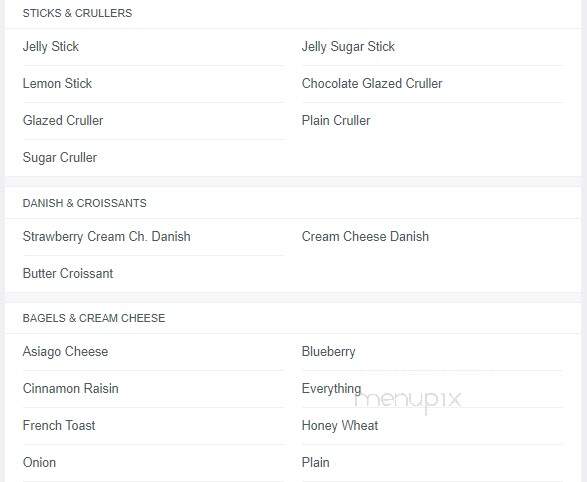 Gourmet Donut - Townsend, MA menu_pic