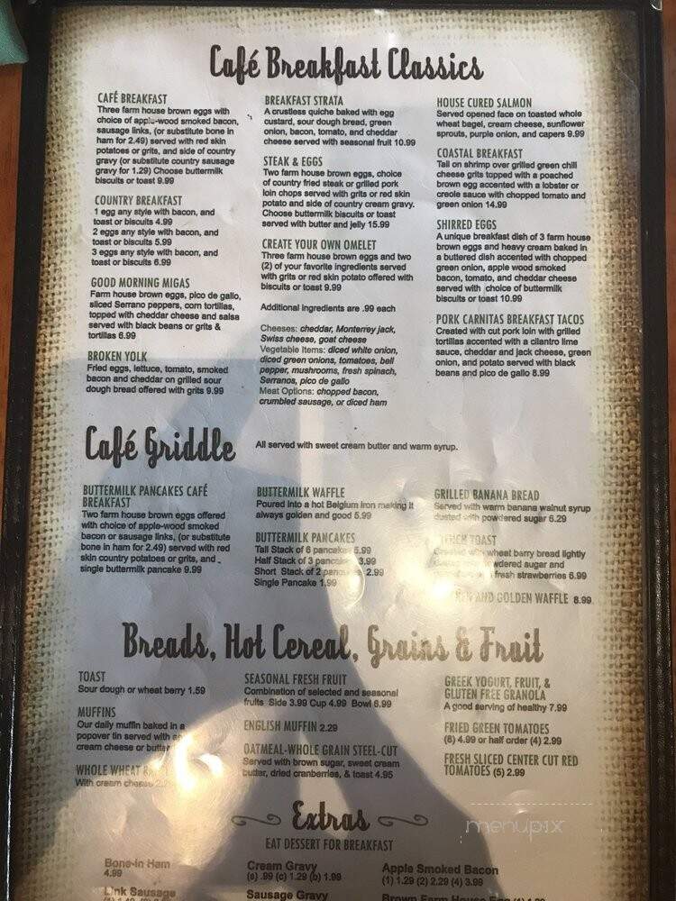 Online Menu of The Buttermilk Cafe, New Braunfels, TX