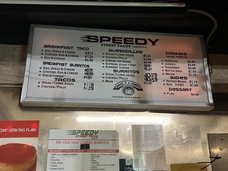 Speedy Street Tacos - Phoenix, AZ menu_pic
