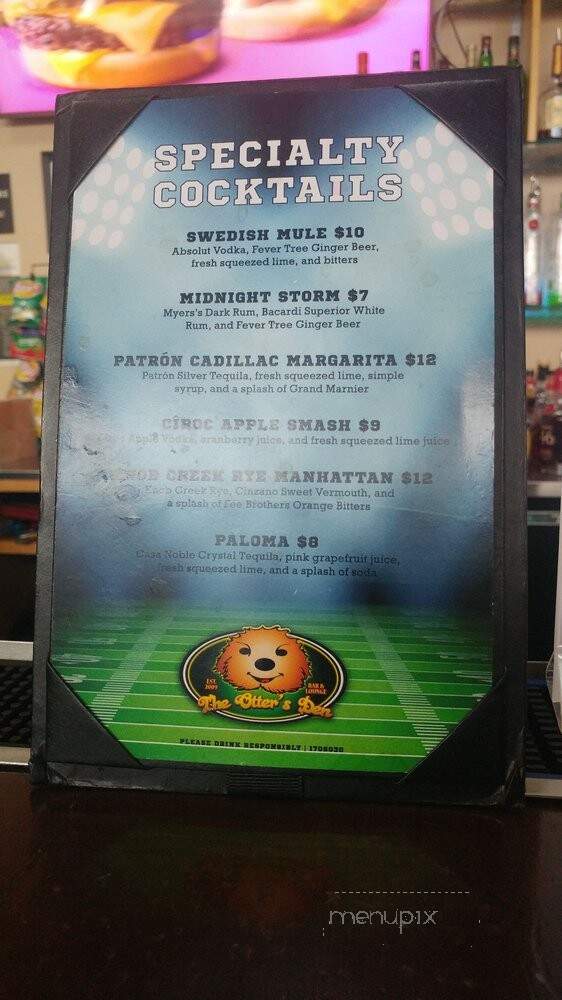 The Otter's Den - Marina, CA menu_pic