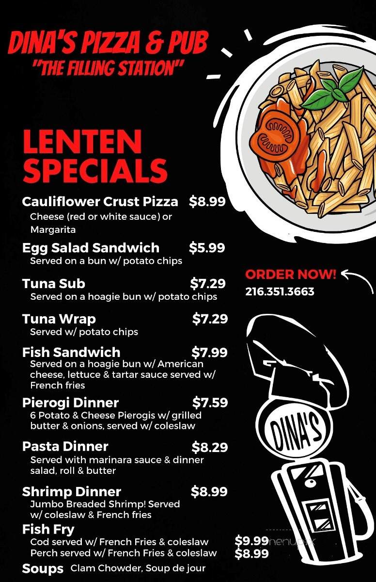 Dina's Pizza & Pub - Cleveland, OH menu_pic