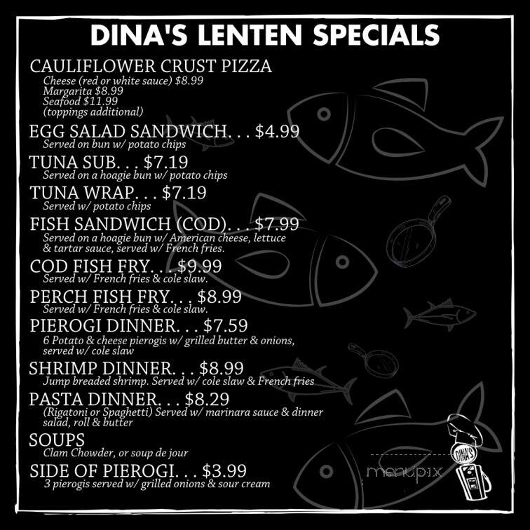 Dina's Pizza & Pub - Cleveland, OH menu_pic