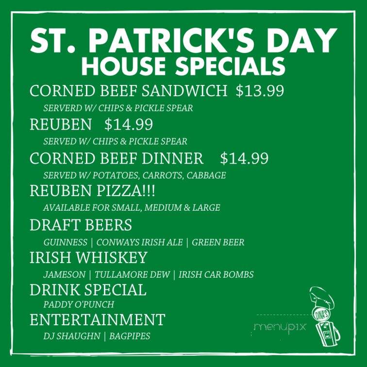 Dina's Pizza & Pub - Cleveland, OH menu_pic